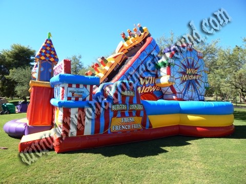 Carnival themed Inflatable obstacle course rentals in Denver Colorado